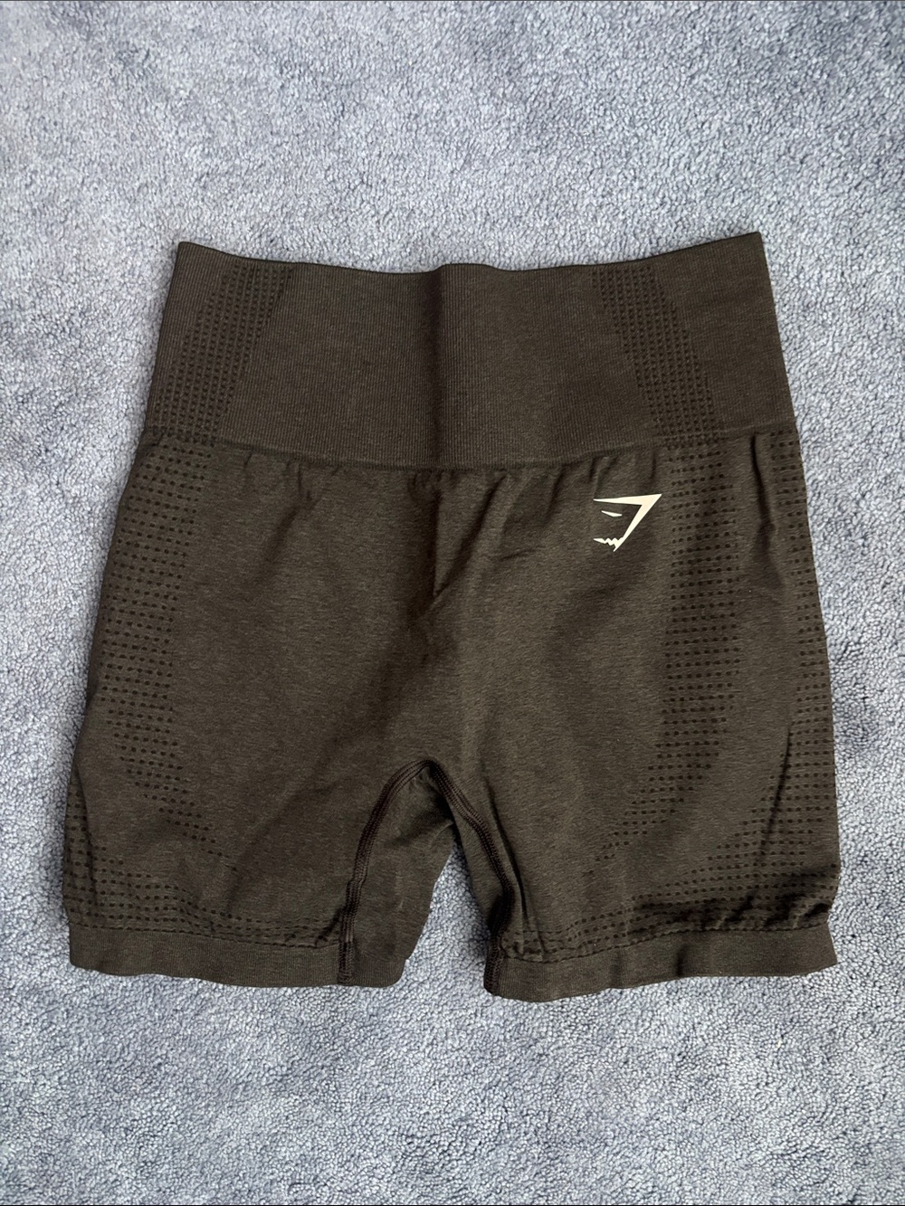 Gymshark Black Seamless High-Waist Bike Shorts with Logo